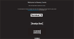 Desktop Screenshot of boweryevents.com